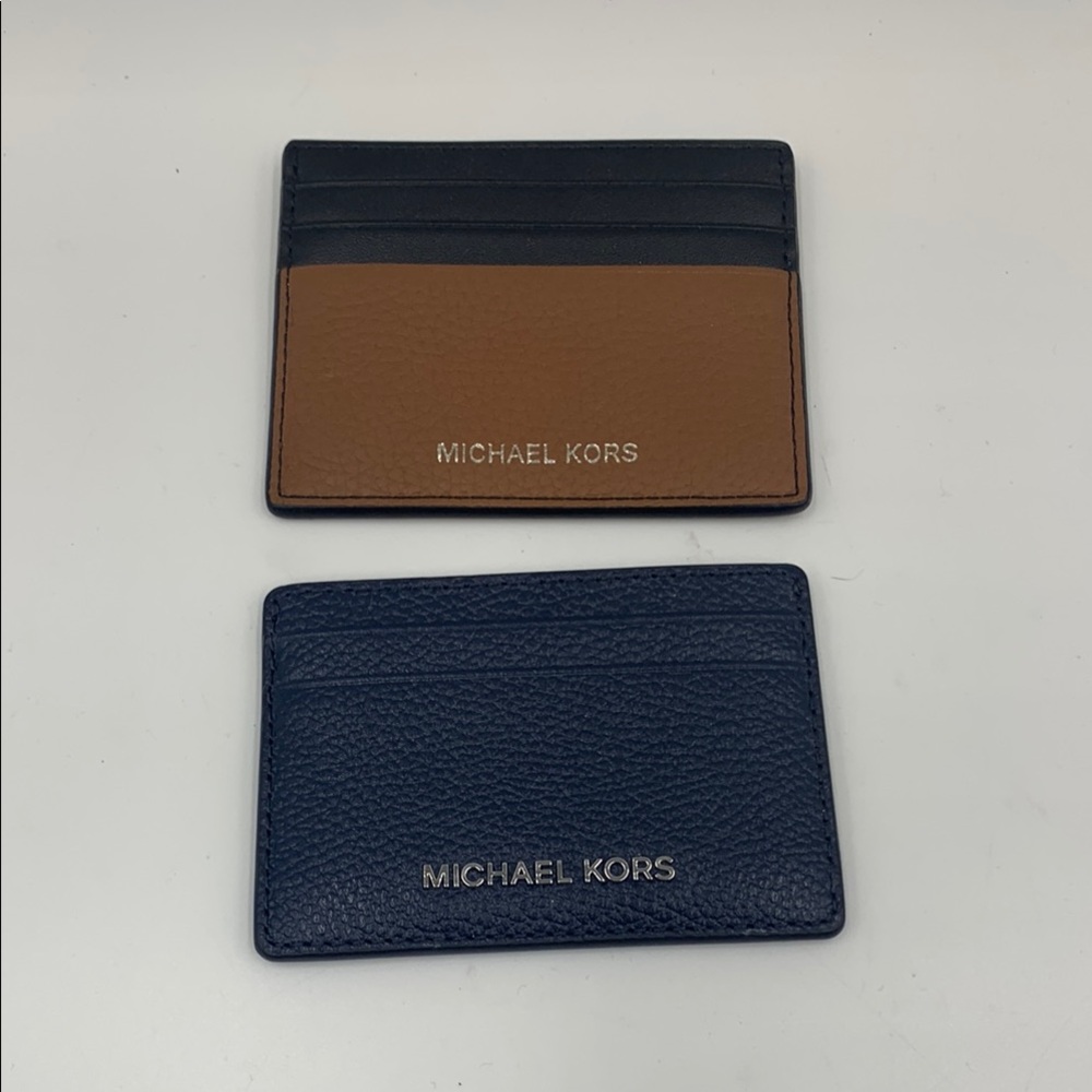 Michael Kors Men's Leather Card Holder - Brown and Black